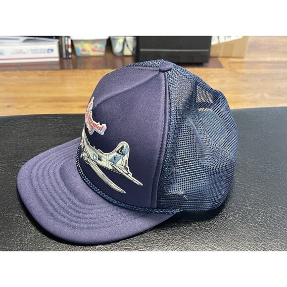 Vintage WWII Sentimental‎ Journey Boeing B-17G Bomber Trucker Snapback Hat - Picture 3 of 6